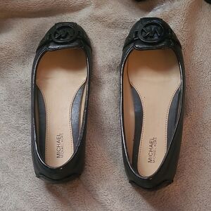 Michael Kors Black Leather Flats